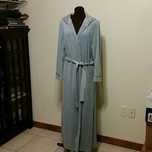 Sarah Spencer blue medium cotton silk bathrobe